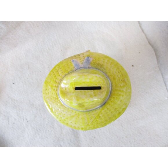 Pig Farmer piggy bank Treasure Craft Overalls cowboy hat Home goods collectables - Picture 2 of 6